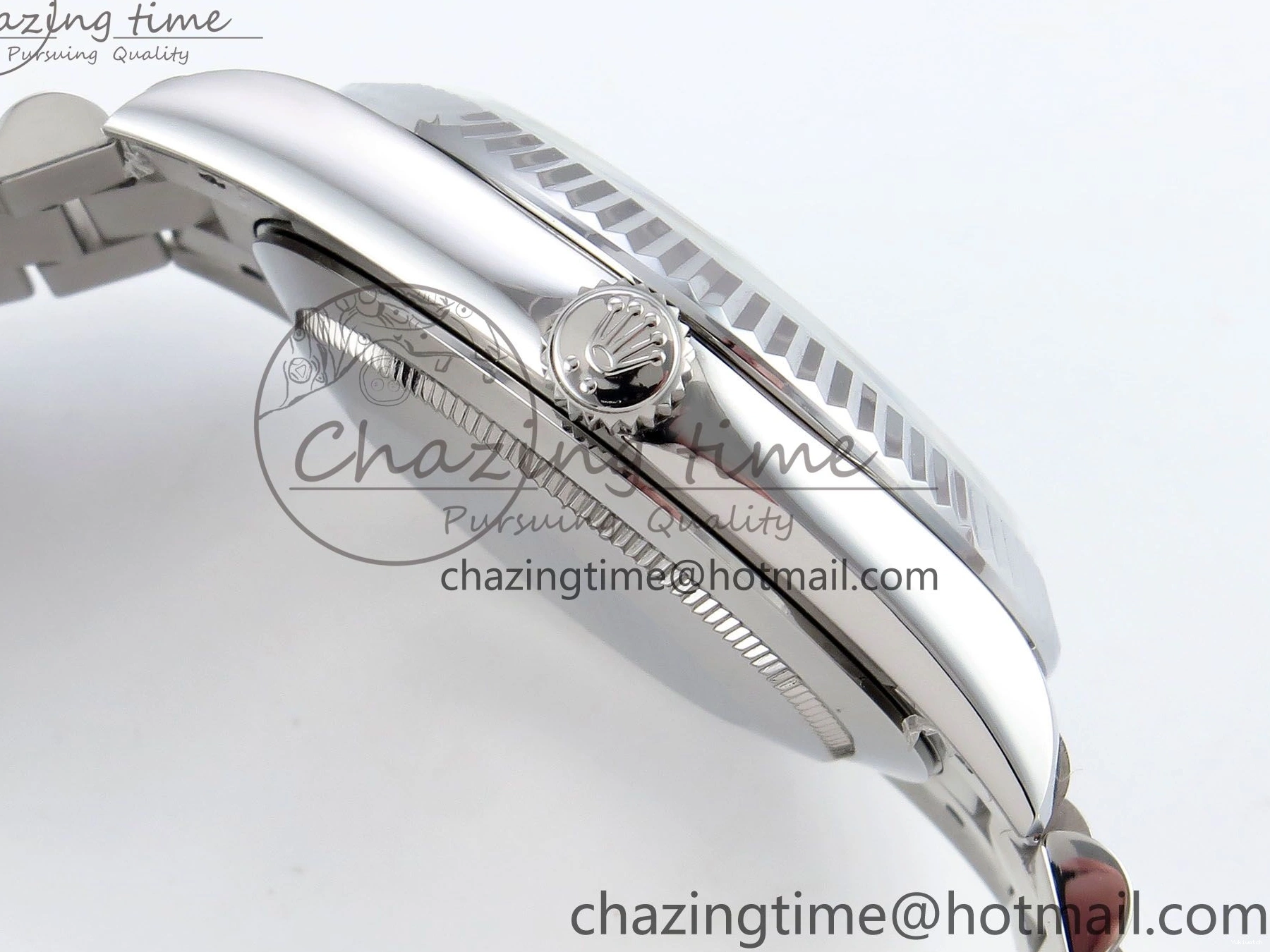 904L VR3255 DayDate SS President Green on Steel (Gain 40 Arabic Dial Weight) JDF Bracelet V3 0304